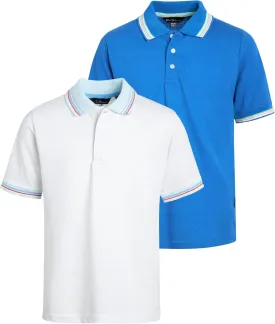 Ben Sherman Boys' Polo Shirt - 2 Pack Classic Fit Short Sleeve Pique Polo - Comfort Stretch Golf Shirt for Boys (8-18)