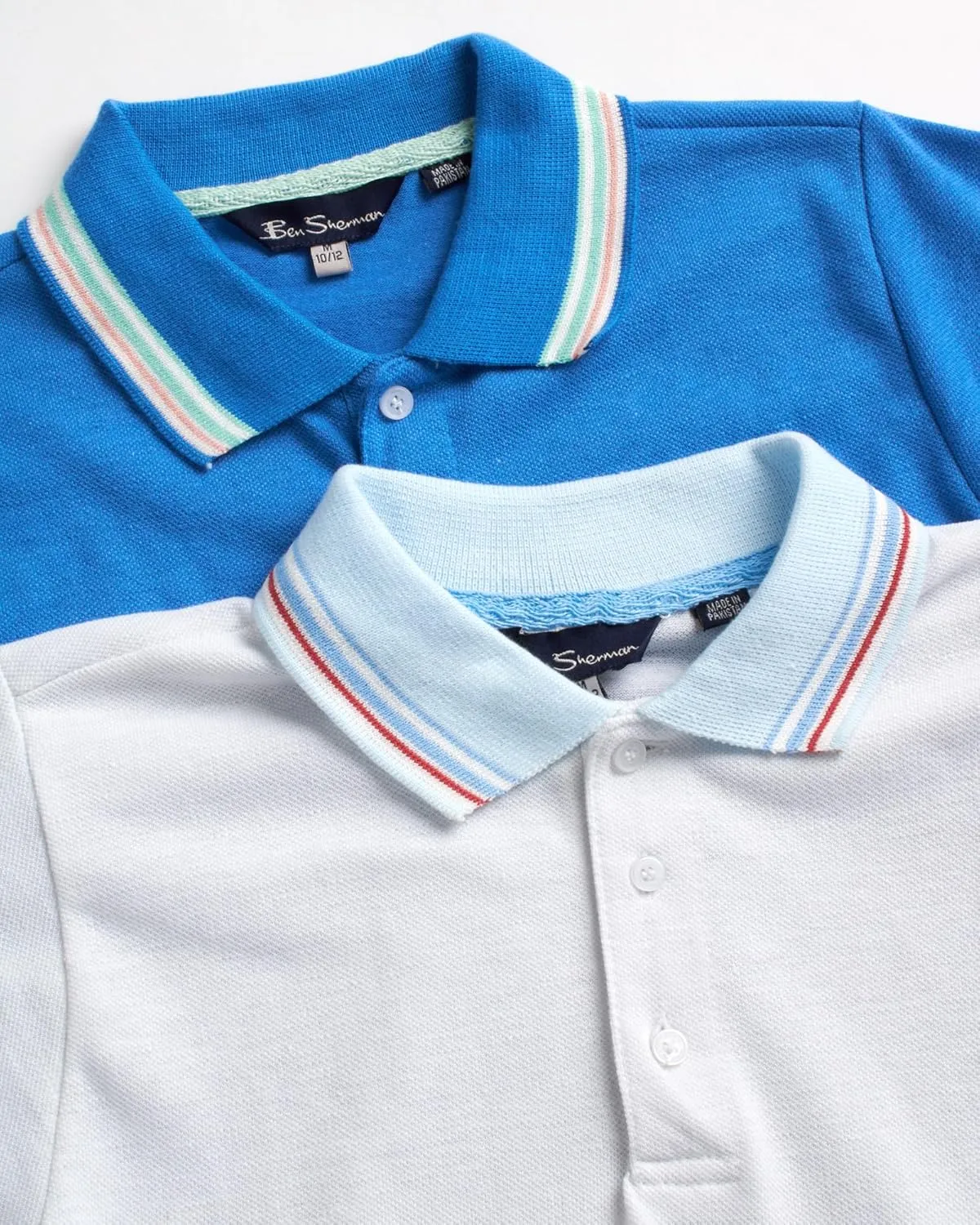 Ben Sherman Boys' Polo Shirt - 2 Pack Classic Fit Short Sleeve Pique Polo - Comfort Stretch Golf Shirt for Boys (8-18)