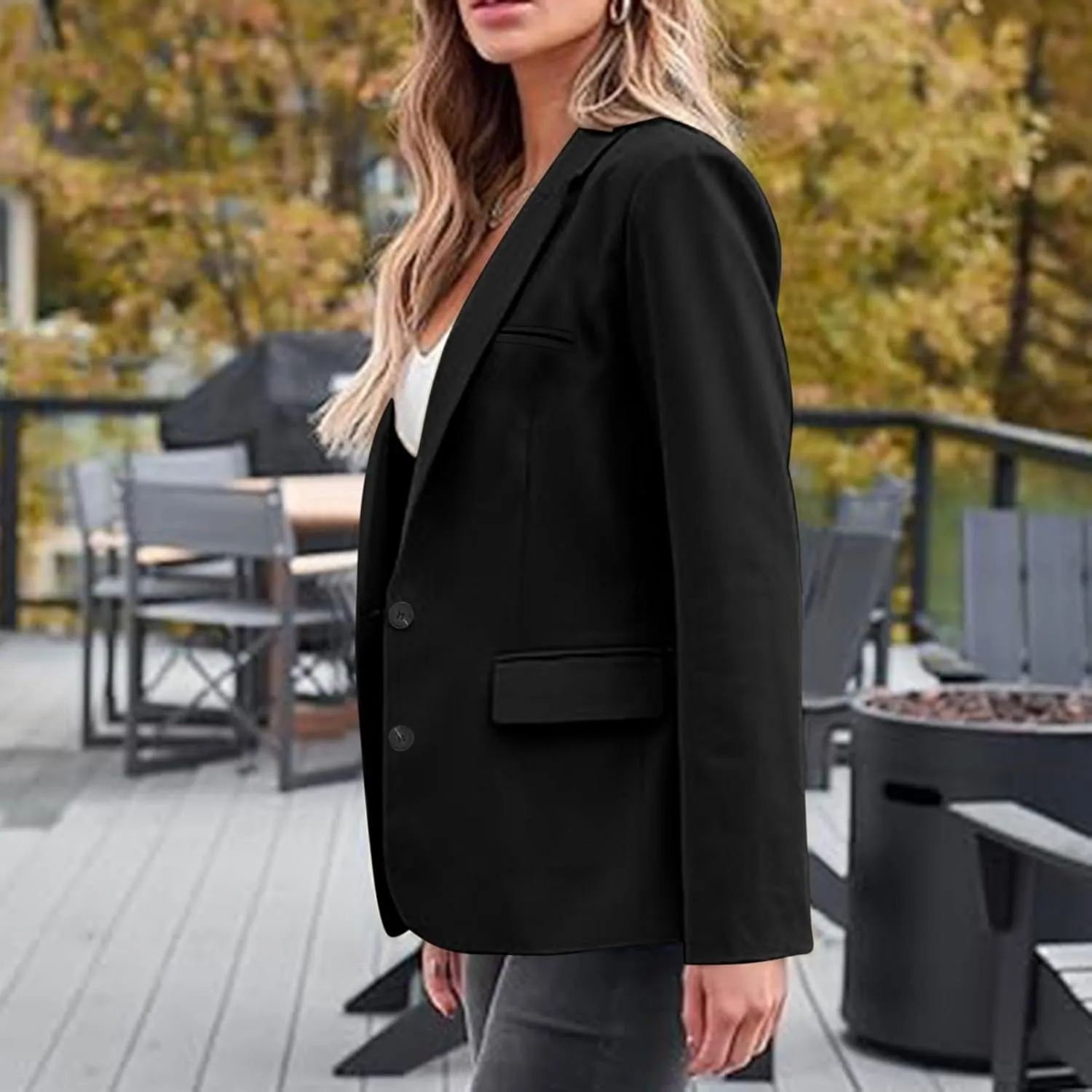 Blazers for Women Business Suit Jacket Work Office Blazer Long Sleeve Casual Blazer Open Front Cardigan Coat Outerwear