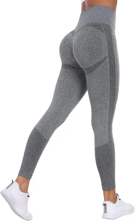 NORMOV Seamless Workout Butt Lifting Leggings - Booty Scrunch Gym Leggings for Women