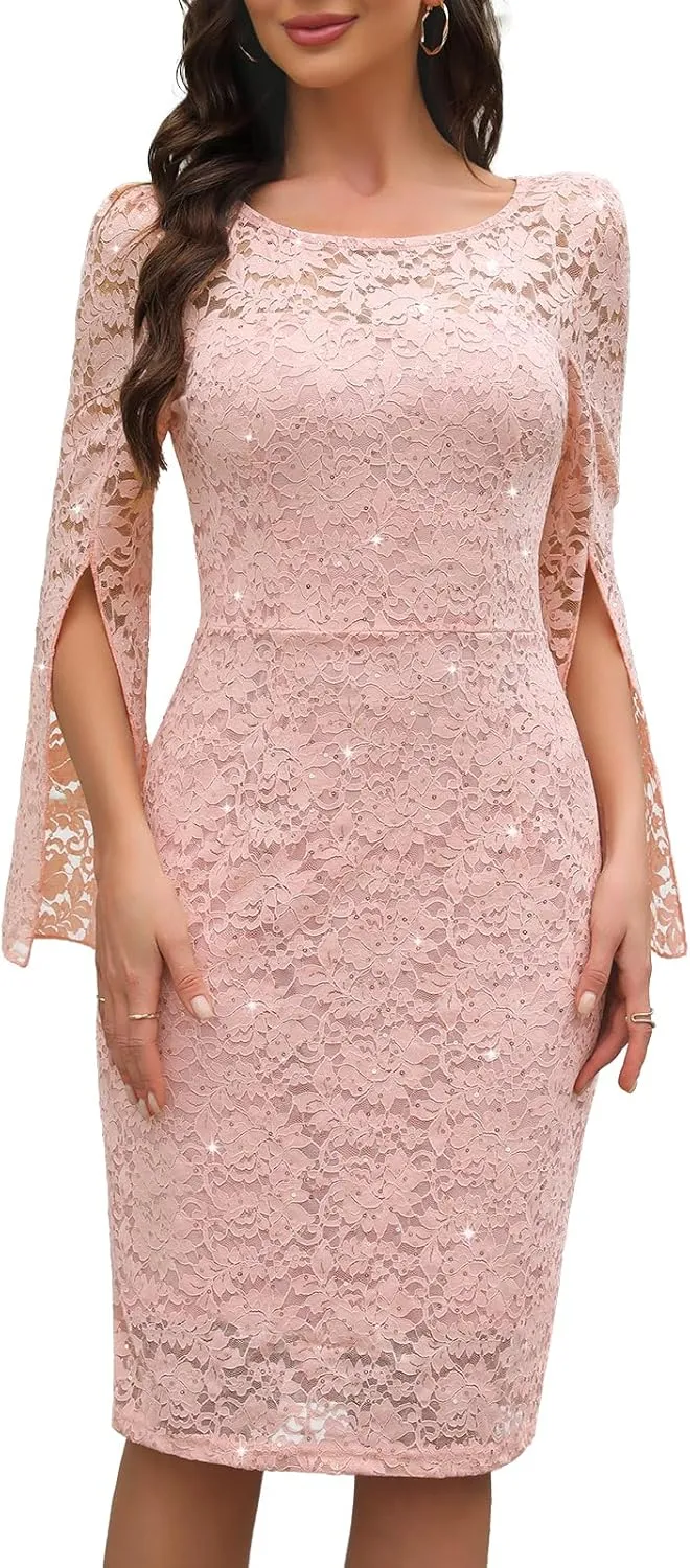 Sequin Cocktail Formal Dresses for Women,Weddings Guest Evening Party Gowns Slim Midi Fishtail Dress