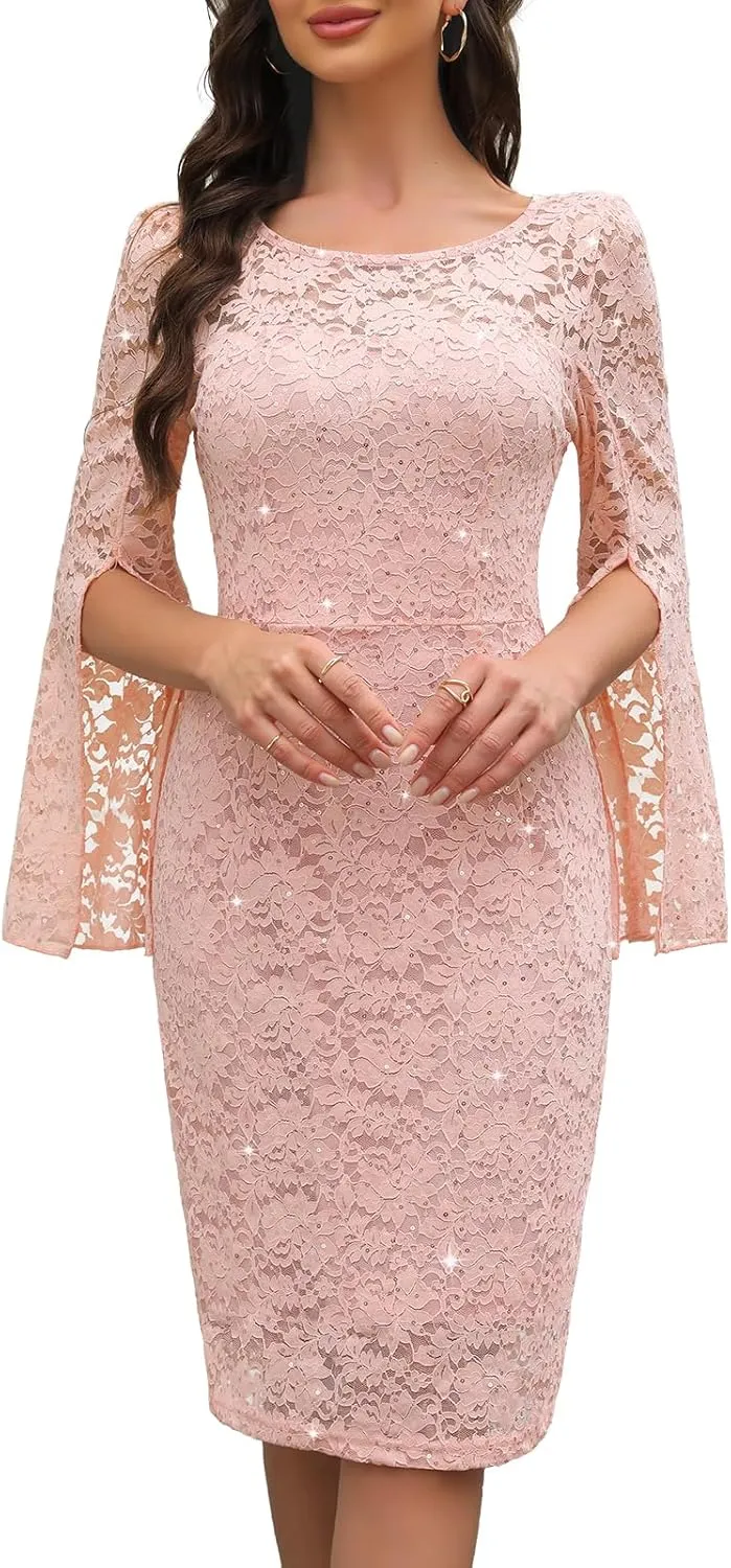 Sequin Cocktail Formal Dresses for Women,Weddings Guest Evening Party Gowns Slim Midi Fishtail Dress