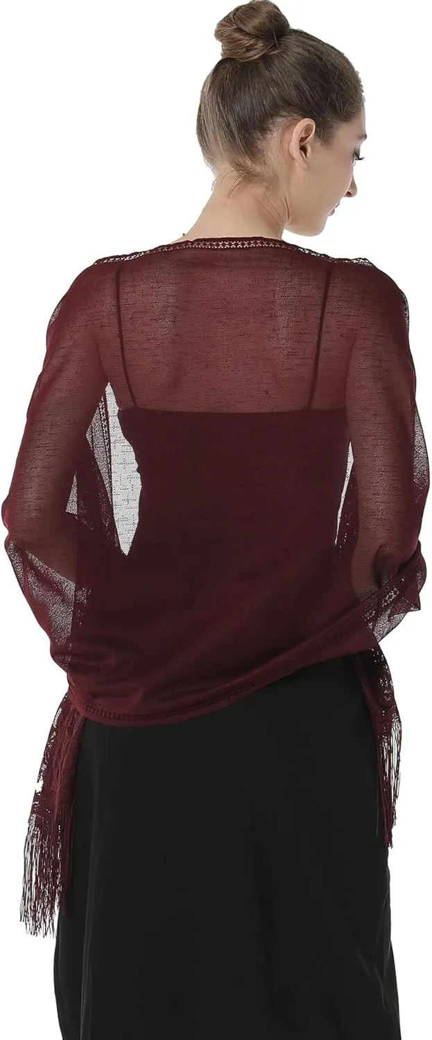 Shawls and Wraps for Evening Dresses Lace Scarfs for Women Pashmina Wedding Formal Shawl