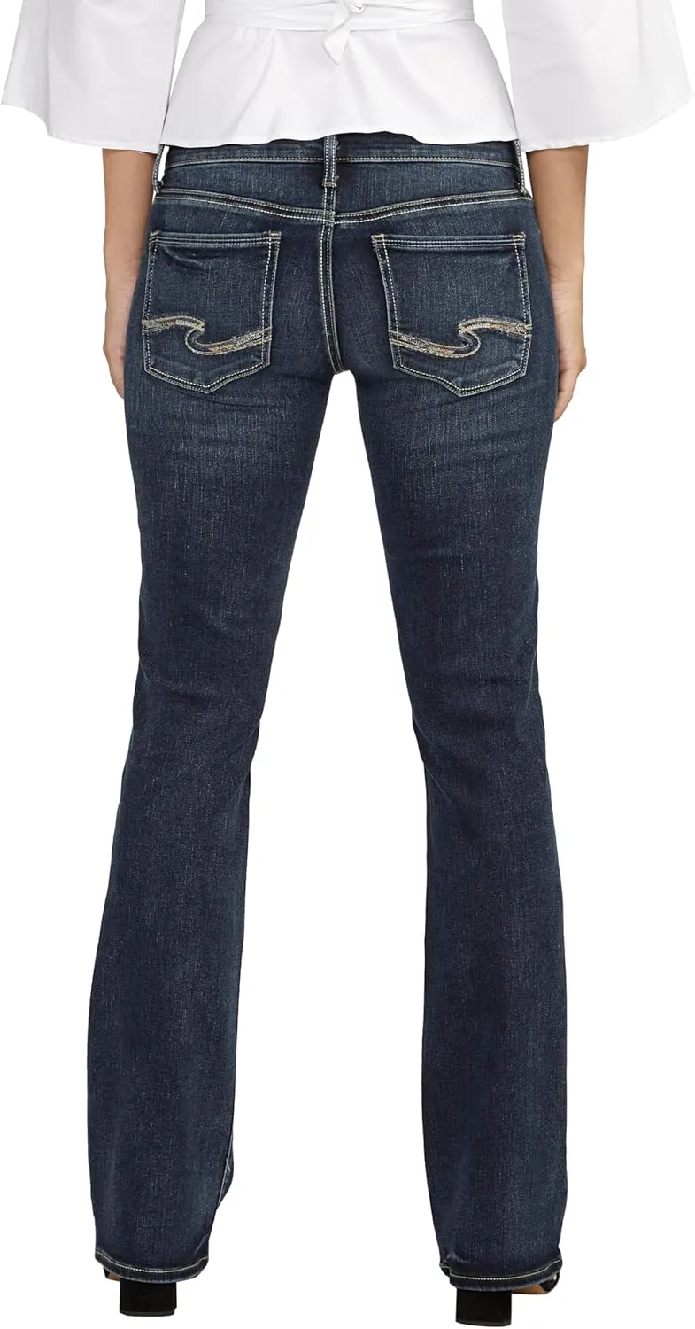 Silver Jeans Co. Women's Britt Low Rise Curvy Fit Slim Bootcut Jeans