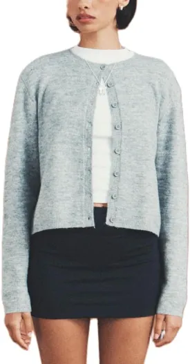 Women Y2k Crop Cardigan Sweater Crop Button Down Cardigan Cute Long Sleeve Sweater Open Front Lightweight Knit Tops