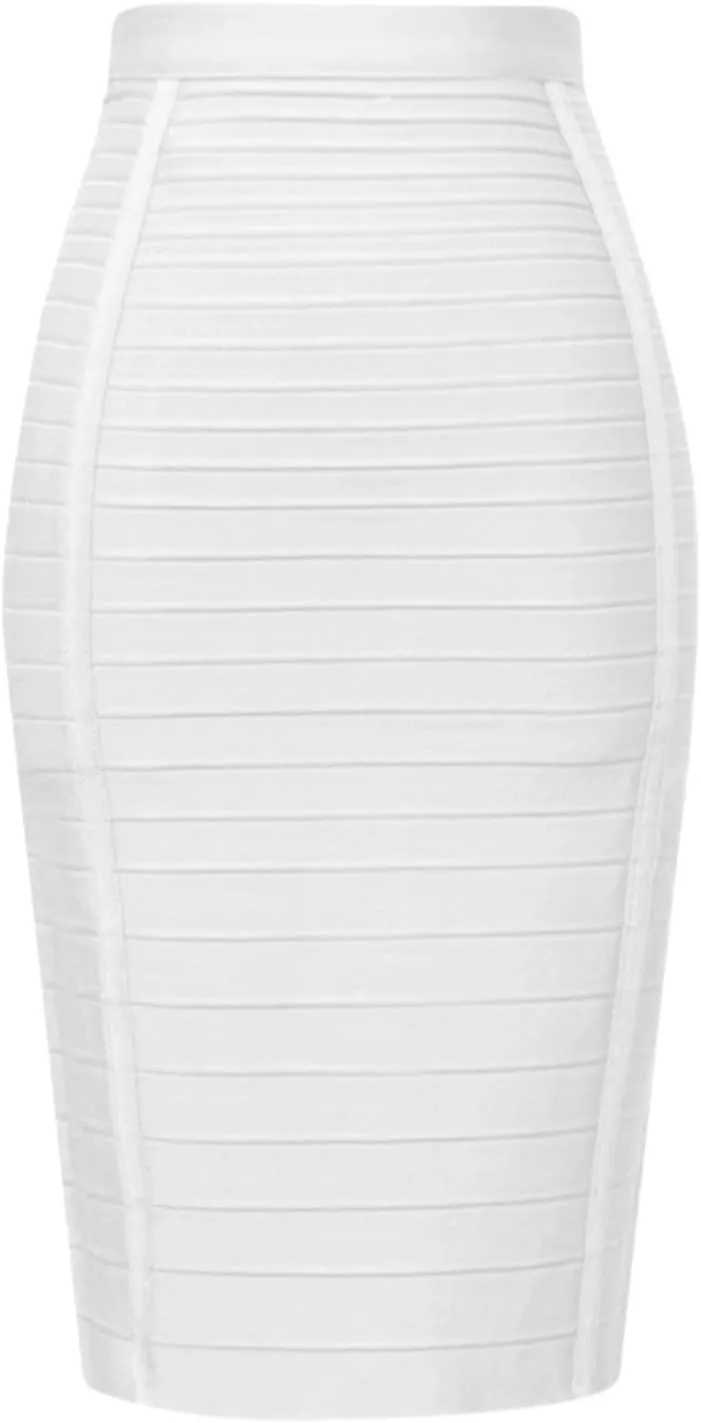 Women's Wrap Skirt Bodycon Pencil Skirts High Waist Knee Length Back Zipper Business Bandage Sexy Solid Color Skirt