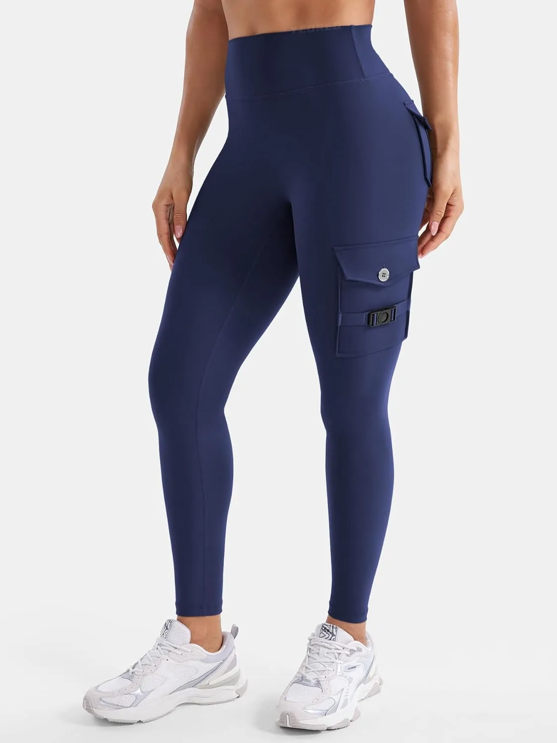 YEOREO CoreFlex Workout Cargo Leggings with Pockets for Women Hidden Scrunch Butt Lifting Leggings Gym Yoga Pants